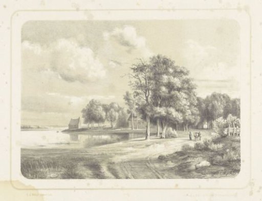 Landscape with figure and horse and cart