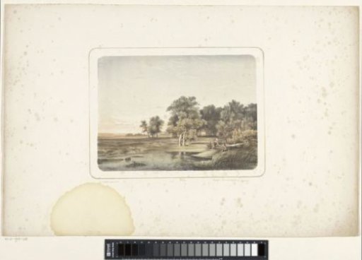 Landscape with women and fallen tree