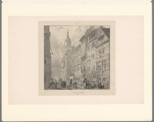 View of the Rue du Gros-Horloge in Rouen