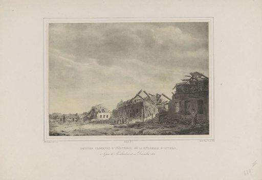 Small infantry barracks in the Citadel of Antwerp, 1832