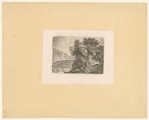 Rocky landscape with a view of a river valley