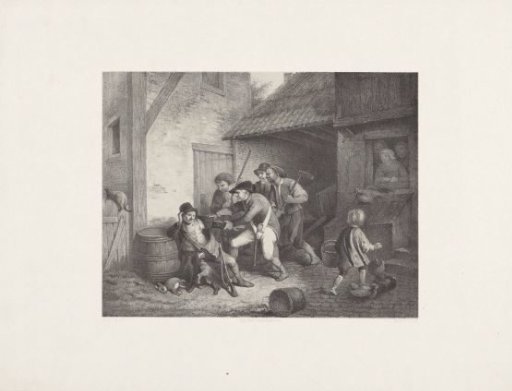 Poacher apprehended by a gamekeeper