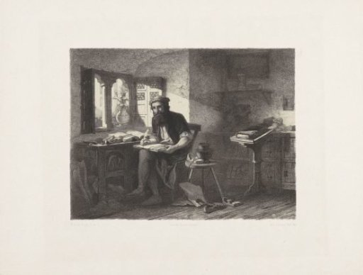 Man in his study