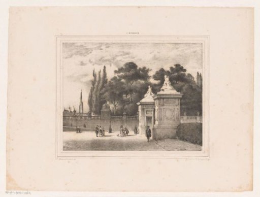 Entrance to the Park at the Royal Palace in Brussels