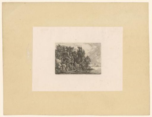 Landscape with two moored boats