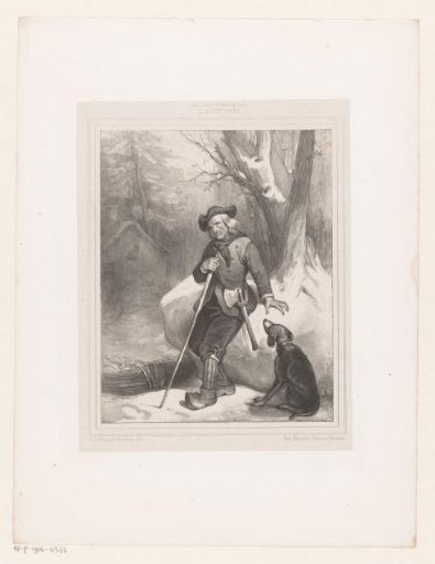 Woodcutter with His Dog