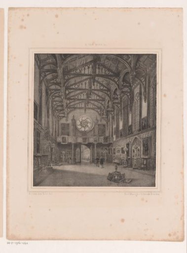 Interior of Gothic hall in Kneuterdijk Palace