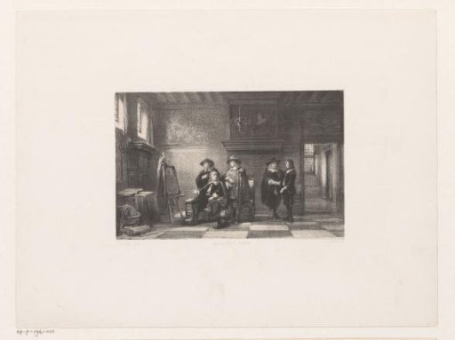 Seventeenth-Century Interior with Regents by a Donkey