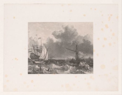 Ship and boats at sea