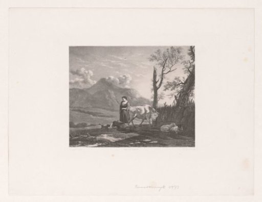 Landscape with shepherdess