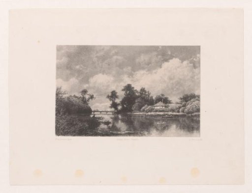 Landscape with fisherman and rowboat