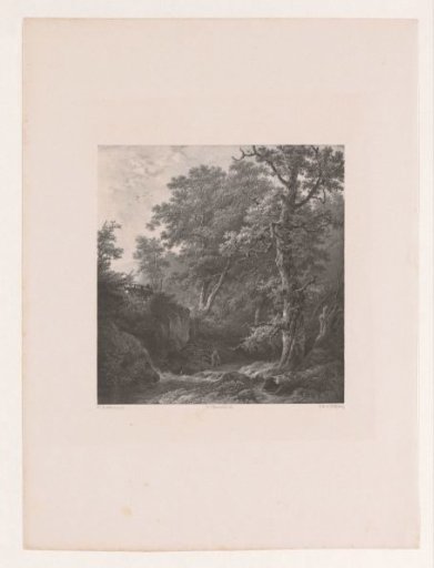 Man with Fishing Net by a Stream