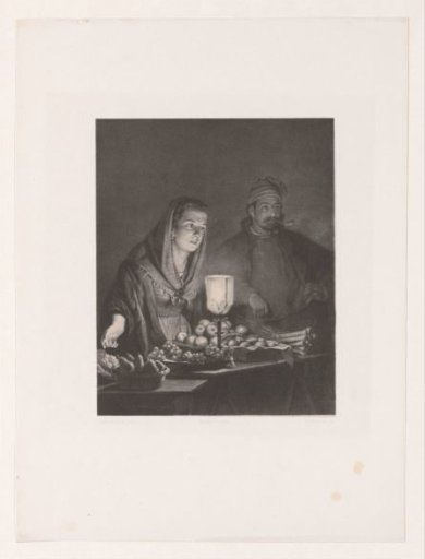 Man and Woman at a Fruit Stall