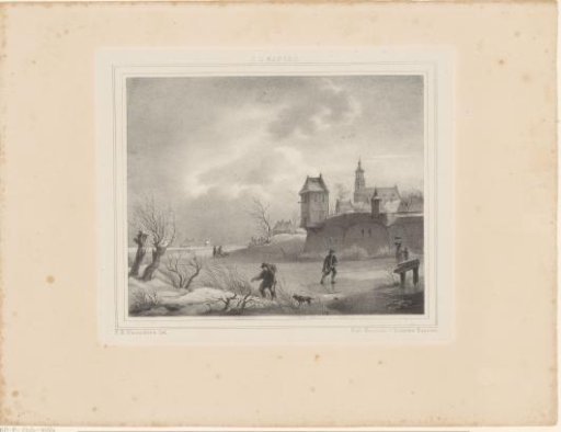 Skaters on a frozen river