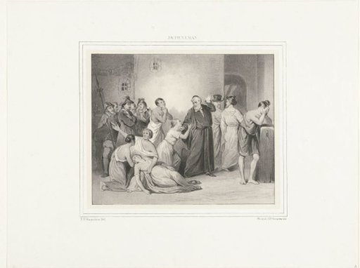 The self-sacrifice of preacher Hambroeck on Formosa, 1661