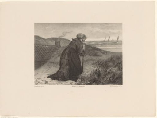 Old Woman Leaning on a Staff
