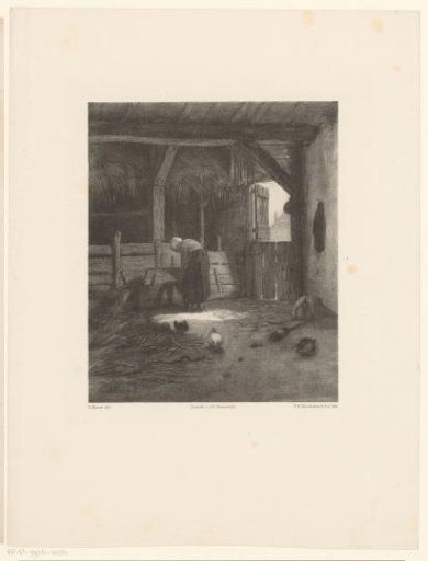 Woman in a stable