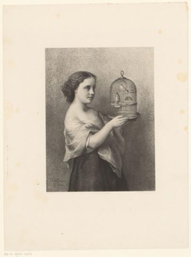 Girl with a birdcage