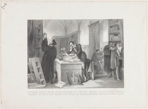 Luther reads the stories of the evangelists