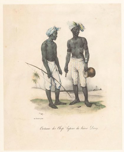 Costume of the leaders of Havre-Dorey in Papua New Guinea