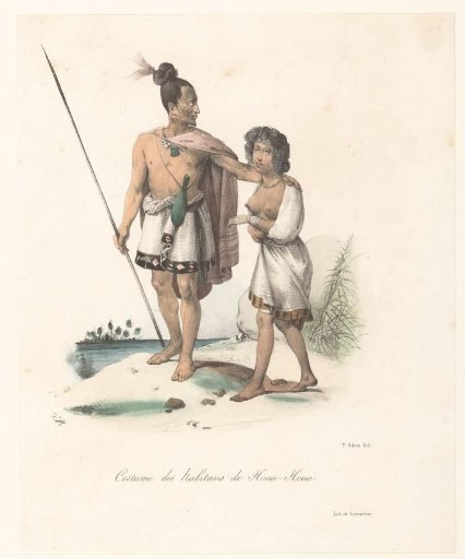 Costume of the inhabitants of Houa-Houa (New Zealand)