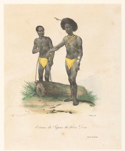 Costume of the inhabitants of Havre-Dorey (Papua New Guinea)