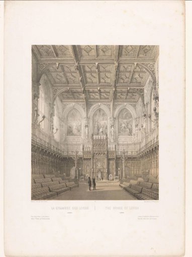 Interior of the Upper House in the Houses of Parliament