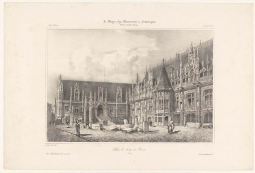 View of the West Wing of the Palace of Justice in Rouen