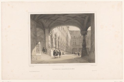 View of the Arcades of the Cour d'Honneur of the Bishop's Palace at Liège