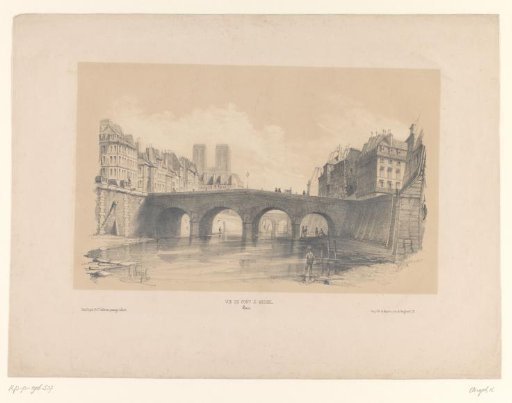 View of the Pont Saint-Michel in Paris