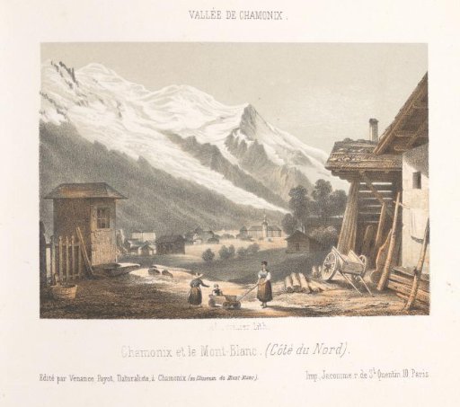 View of the Chamonix valley from the Les Montées pass