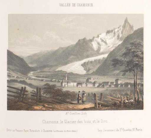 View of the Aiguille de Bionnassay with glacier