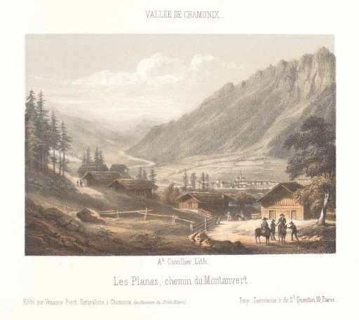 View of the Col de Balme mountain pass