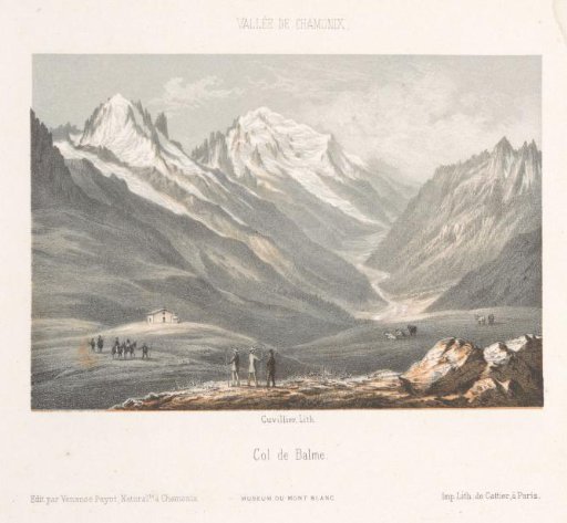 View of the village of Les Planards on the road to Montenvers