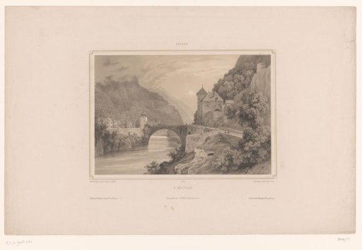 View of Saint-Maurice in Switzerland