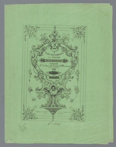 Cover for thirteen prints on a picturesque journey to the island of Cuba