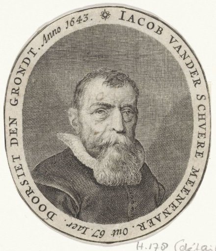Portrait of Jacob van der Schuere, schoolmaster and mathematician