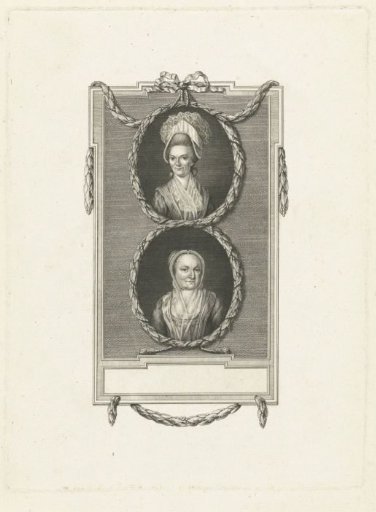 Double portrait of Betje Wolff and Agatha Deken
