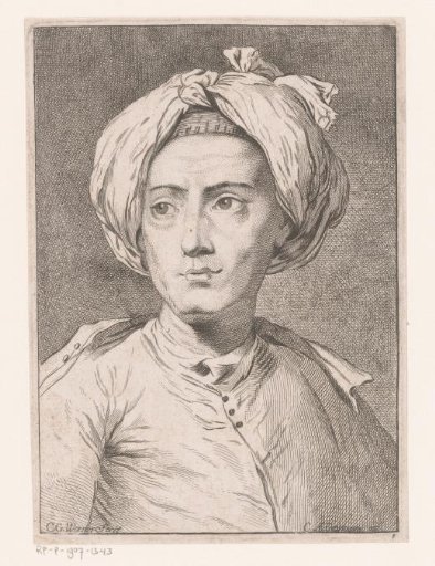 Portrait of a man, possibly a self-portrait by Christian Gottlieb Werner