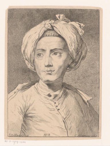 Portrait of a man, possibly a self-portrait by Christian Gottlieb Werner