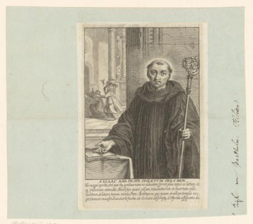 Saint Isaac with staff