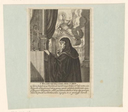Saint Waldetrudis of Mons Kneeling before an Altar