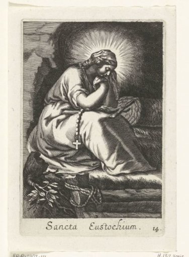 Saint Julia Eustochium as a hermitess