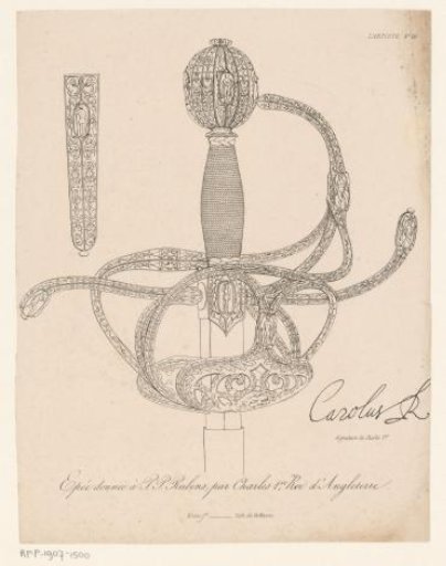 Sword with decorated hilt