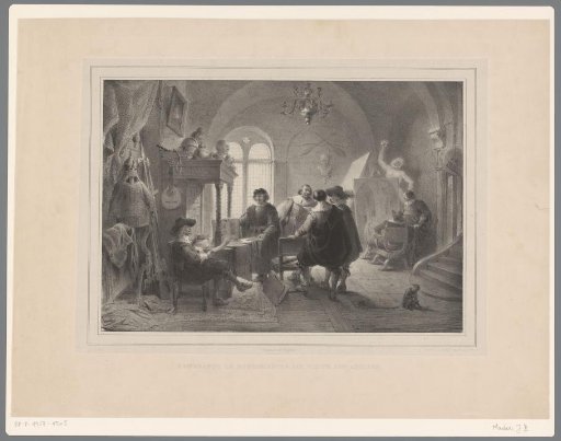 Burgomaster Six visiting the studio of Rembrandt