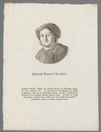 Portrait of Johann Daniel Preissler