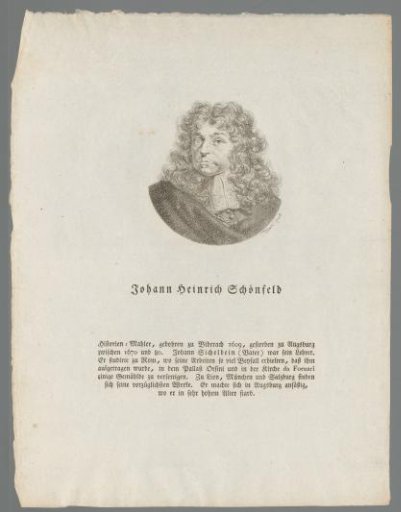 Portrait of Johann Heinrich Schönfeld