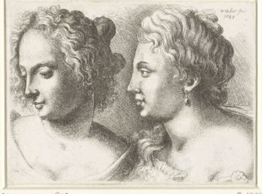 Heads of two young women