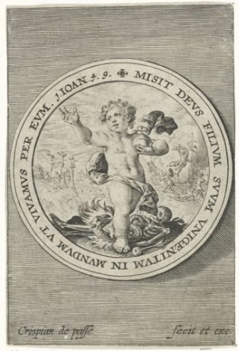 Putto as Salvator Mundi