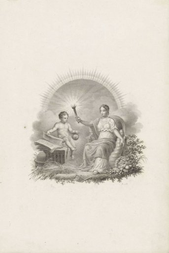 Woman with a Torch and Boy with a Pomegranate